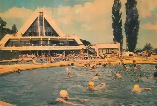 Postcard Romania vedere Oradea Baile Felix strandul Apollo