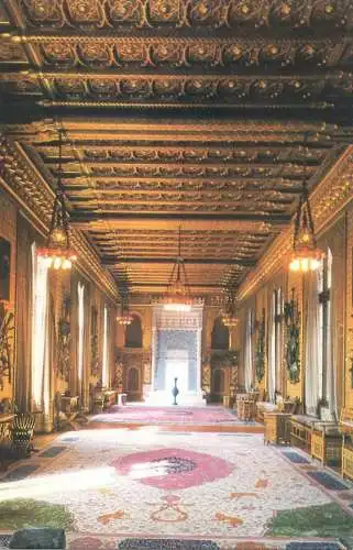 Postcard Romania vedere Sinaia muzeul Peles  sala maura