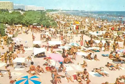 Postcard Romania vedere Mamaia plaja 1970