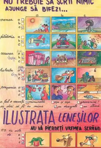 Comic funny Postcard several humorous life aspects