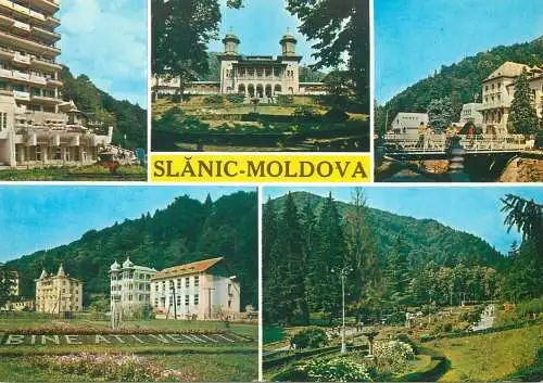 carte postala Romania Slanic-Moldova diverse aspecte
