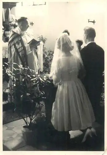 Photo ca. 7 x 10 cm Markloberdorf wedding bride groom