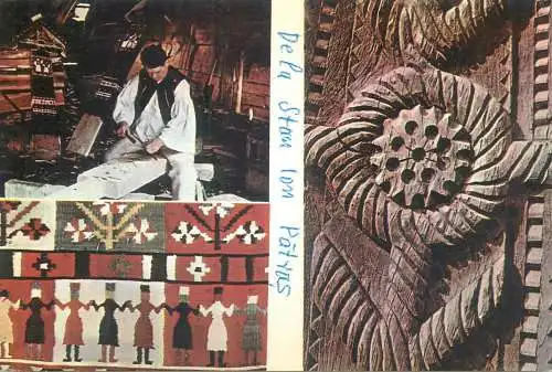 Romania Postcard motive etnografice populare traditii Ioan Stan Patras multi view