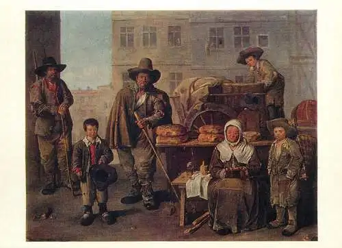 Metropolitan Museum Moscow Soviet Fine Art Painting Postcard poor family
