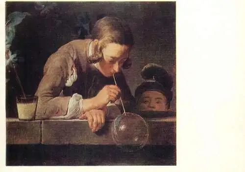 Metropolitan Museum Moscow Soviet Fine Art Painting Postcard soap bubbles