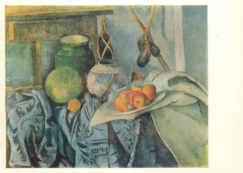 Metropolitan Museum Moscow Soviet Fine Art Painting Postcard stil nature with fruits