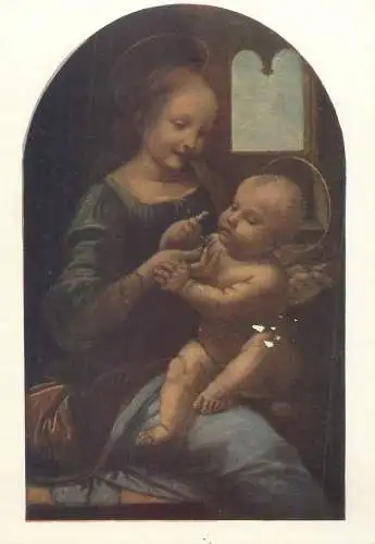 Metropolitan Museum Moscow Soviet Fine Art Painting Postcard religious theme Madonna and child