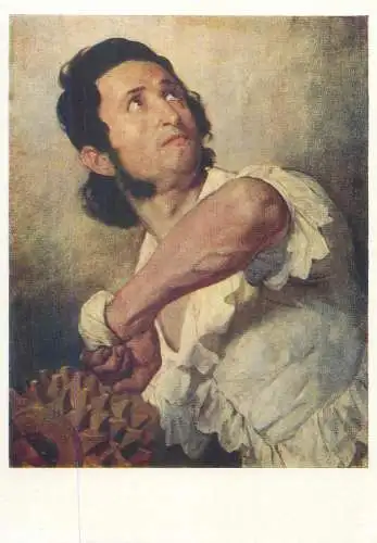 Metropolitan Museum Moscow Soviet Fine Art Painting Postcard Russia man portrait