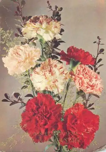 Flower postcard greetings flower bouquet