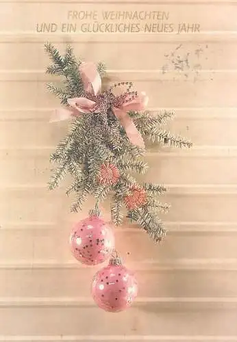 Flower postcard greetings Frohe Weihnachten und ein Gluckliches Neues Jahr