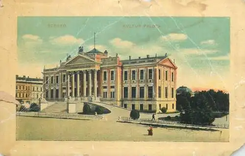 Postcard Hungary Szeged palace view