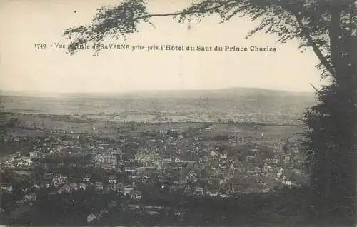 France Postcard cpa vue generale de Saverne prise pres l'Hotel du Saut du Prince Charles