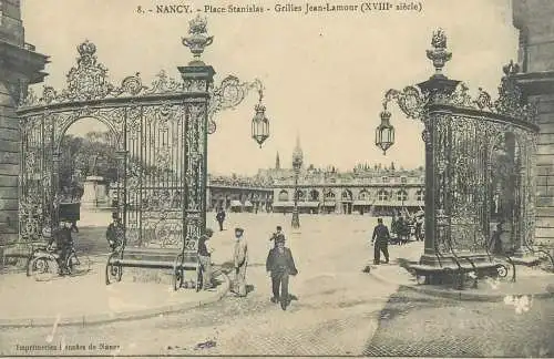 France Postcard cpa Nancy Place Stanislas  Grilles Jean-Lamour XVIII siecle