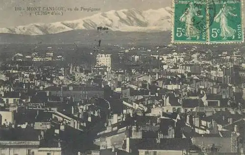 France Postcard cpa Mont Canigou vu de Perpigan vue panoramique