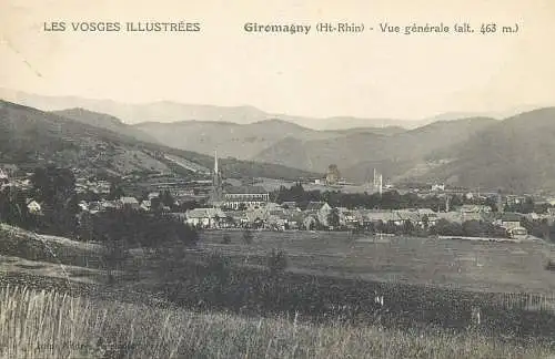 France Postcard cpa Les Vosges Illustrees Giromagny vue generale