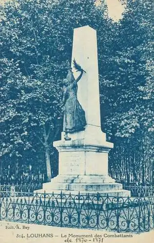 France Postcard cpa Louhans Le Monument des Combattants de 1870-1871