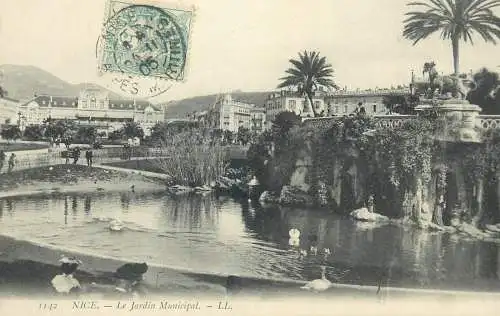 France Postcard cpa Nice Le Jardin Municipal