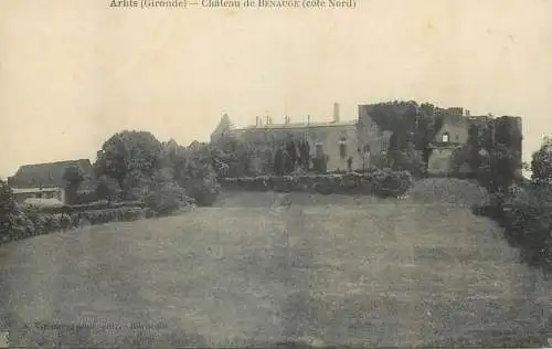 France Postcard cpa Arbis Chateau de Benauge
