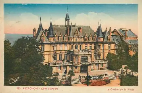France Postcard Arcachon Cote d'Argent Le Casino de la Plage