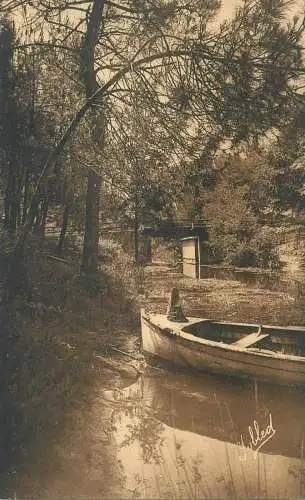 France Postcard cpa Cazaux bord du Canal au Pont de la Route