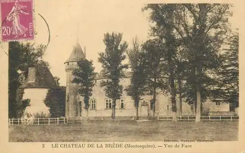 France Postcard cpa Le Chateau de La Brede (Montesquieu)