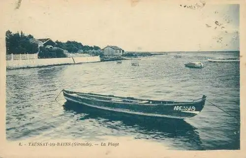 France Postcard cpa Taussat-les-Bains la plage