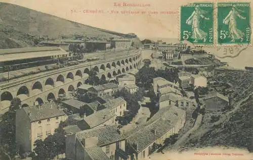 France Postcard cpa Cerbere vue generale et la Gare