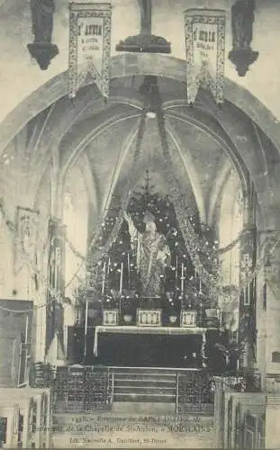 France Postcard cpa Environs de Saint-Dizier Interieur de la Chapelle de St Aubin a Moeslains