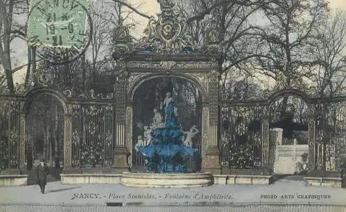 France Postcard Nancy Place Stanislas Fontaine d'Amphitrite