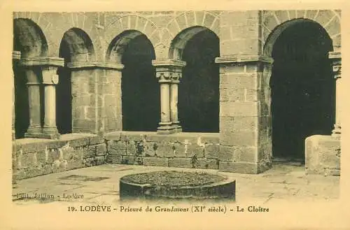 France Postcard cpa Lodeve Prieure de Grandmont XIe siecle Le Cloitre