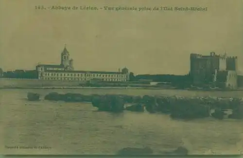 France Postcard cpa Abbaye de Lerins vue generale prise de l'ilot Saint Michel