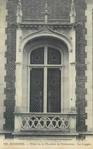 France Postcard cpa Bourges Hotel de la Chambre de Commerce La Loggia