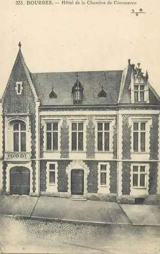 France Postcard cpa Bourges Hotel de la Chambre de Commerce