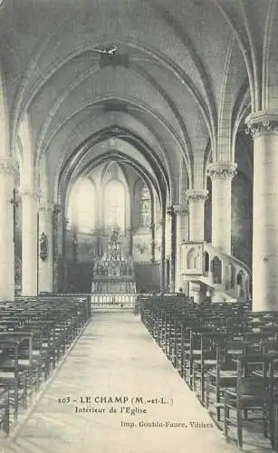 France Postcard cpa Le Champ Interieur de l'Eglise