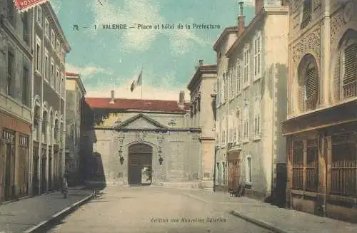 France Postcard Valence Place et l'Hotel de la Prefecture