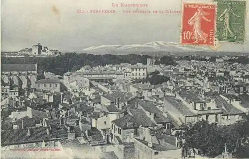 cpa France Postcard Le Roussillon Perpignan vue generale