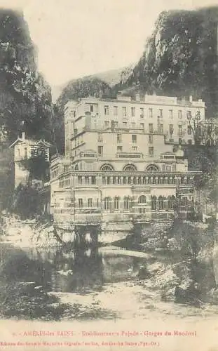cpa France Post card Amelie-les Bains Etablissements Pujade Gorges du Mondony