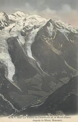 cpa France Post card Chamonix Mont-Blanc la Vallee depuis le Mont Brevent