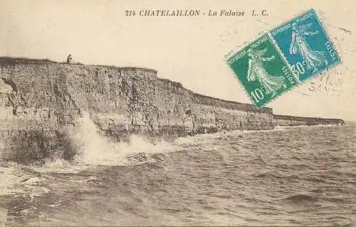 cpa France Post card Chatelaillon La Falaise
