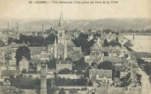 cpa France Postcard Oissel vue aerienne panorama de la ville