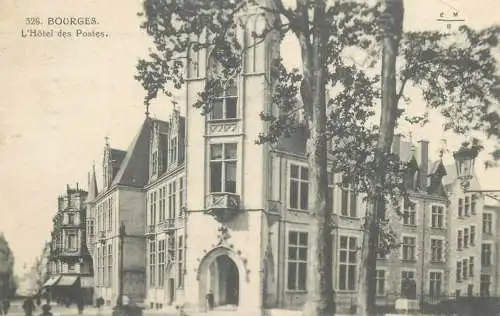 cpa France Postcard Bourges l'Hotel des Postes
