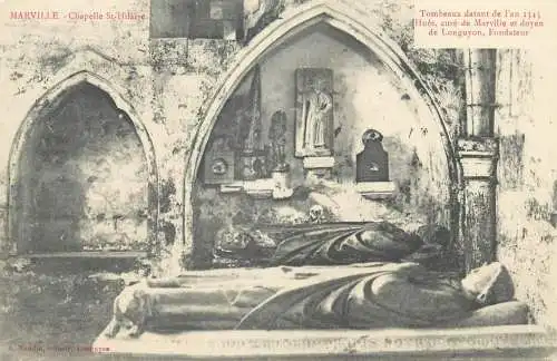 cpa France Postcard Tombeaux  datant l'an 1345 Hues cure de Marville et doyen de Longuyoun