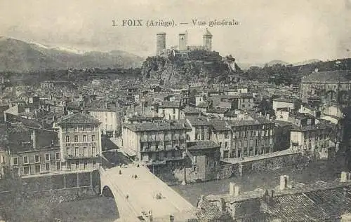 cpa France Postcard Foix vue generale