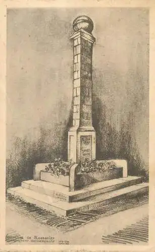 cpa France Postcard Monument Commemoratif de Guerres 1914-1918 et 1940-1945 lieu d'identification