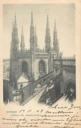 Spain Postcard Burgos Cupula del Condestable