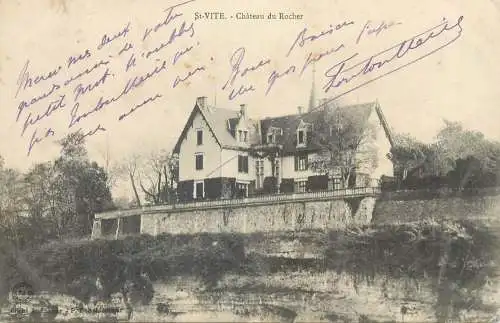 cpa France Postcard St Vite Chateau du Rocher