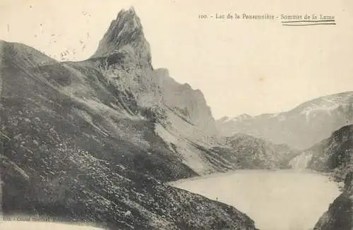 cpa France Postcard Hautes Alpes Lac de Ponsonniere Sommet de la Lume paysage de montagne
