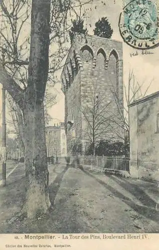 cpa France Postcard Montpellier La Tour des Pin Boulevard Henri IV