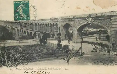 cpa France Postcard Montpellier L'Aqueduc Saint-Clement
