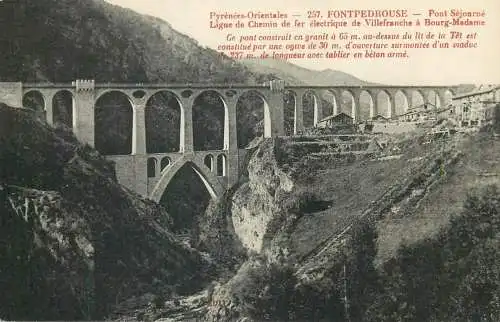 France cpa Postcard Fontperdouse Pont Sejournee Ligne de Chemin de fer eleqtrique